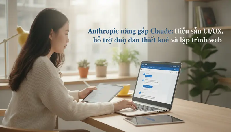 Anthropic nâng cấp Claude: Hiểu sâu UI/UX, hỗ trợ dân thiết kế và lập trình web