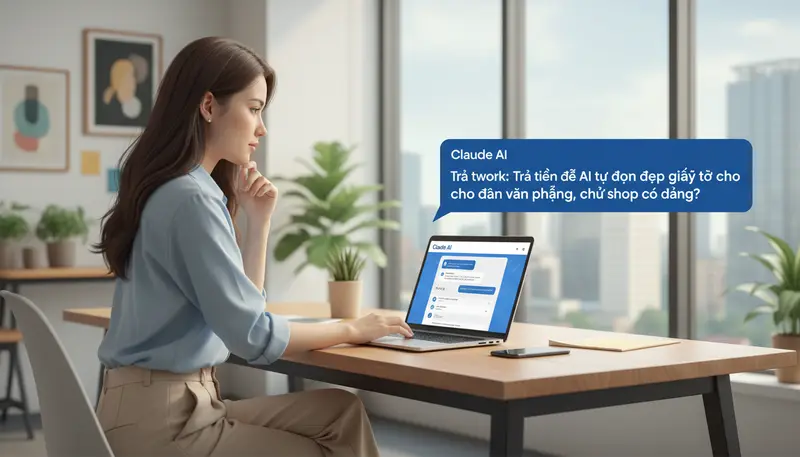Claude Cowork: Trả tiền để AI tự dọn dẹp giấy tờ cho dân văn phòng, chủ shop có đáng?