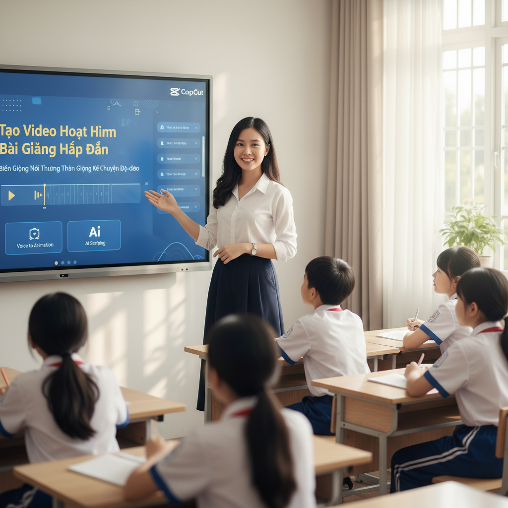 Tạo Video Hoạt Hình Bài Giảng Hấp Dẫn với CapCut AI: Biến Giọng Nói Thường Thành Giọng Kể Chuyện Độc Đáo